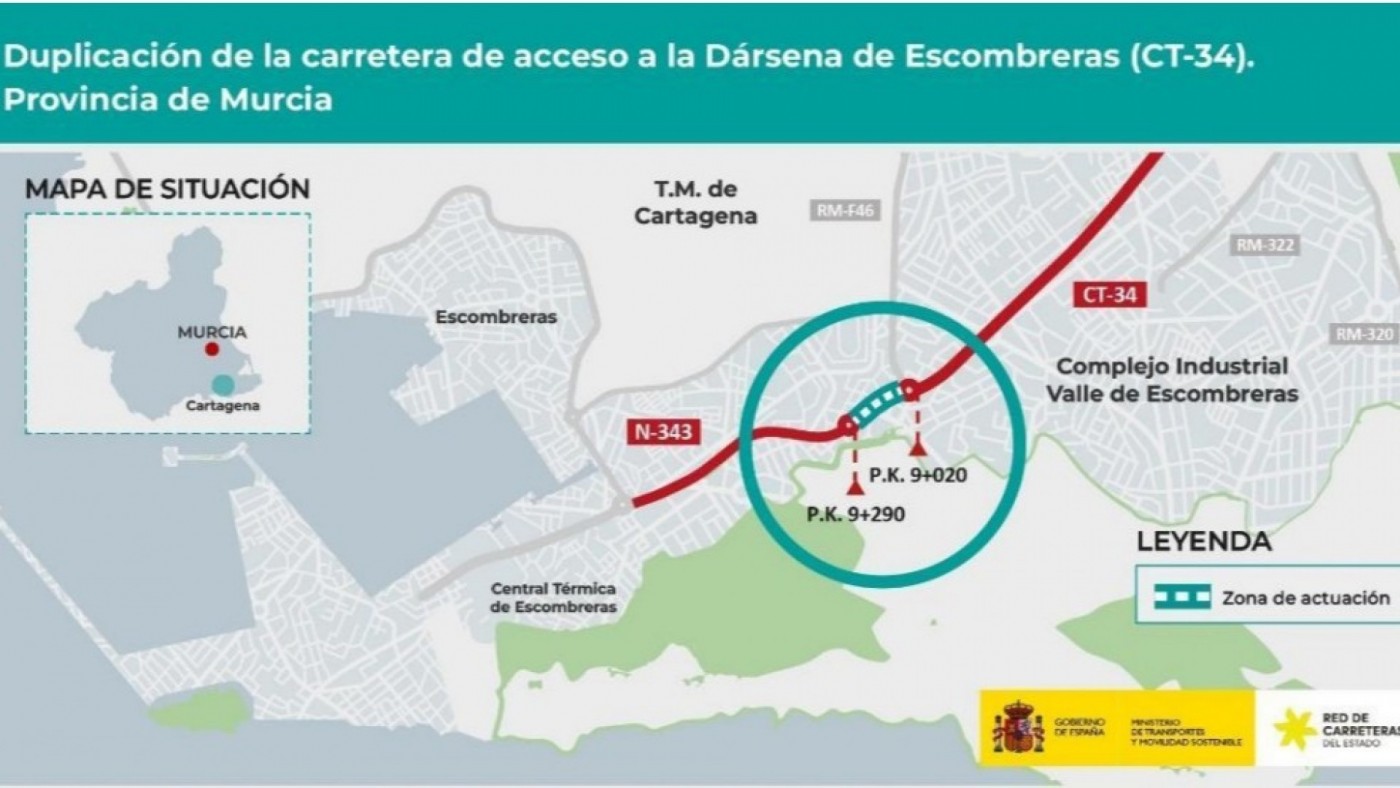 El Ministerio desmantela el paso de ferrocarril en desuso de Escombreras y amplía el acceso por carretera