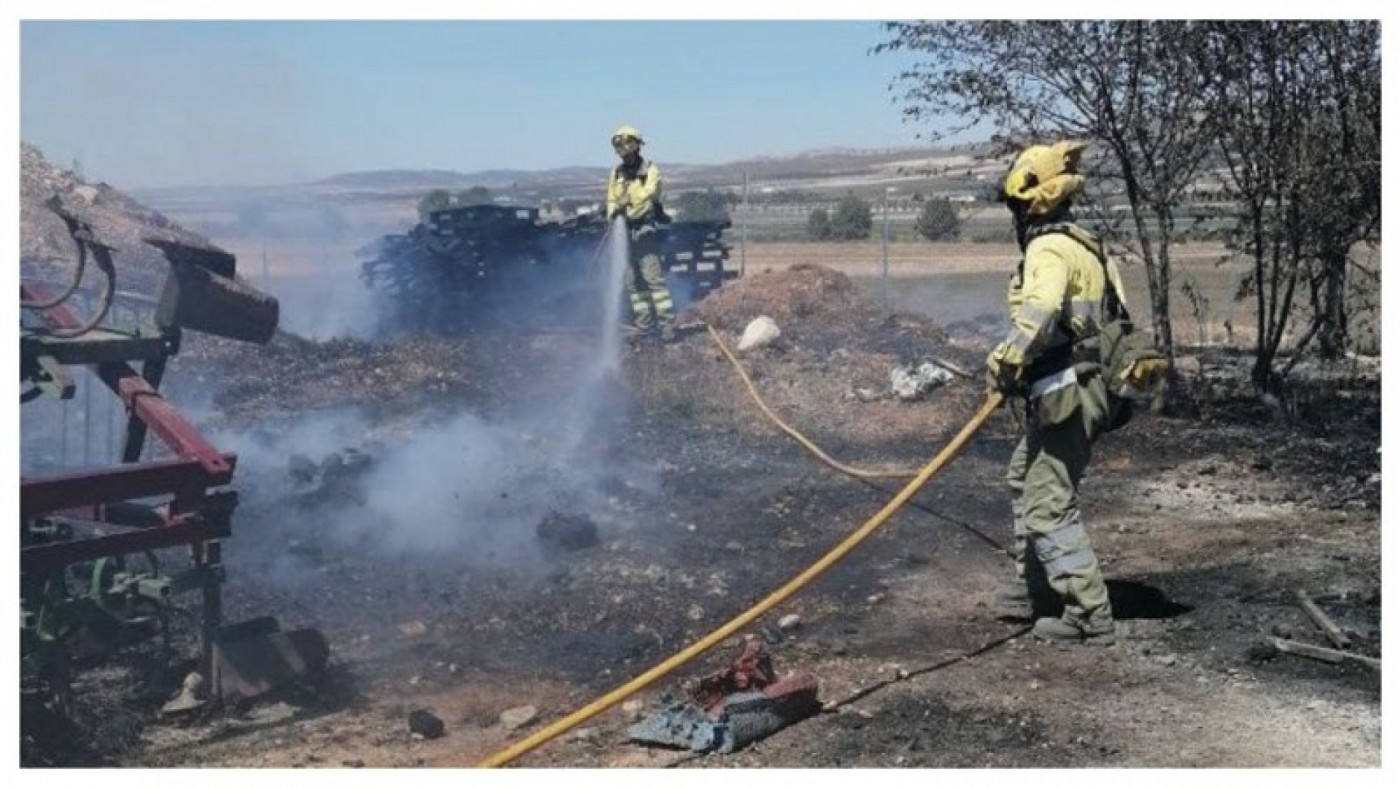 Incendio en el paraje Umbría del Factor