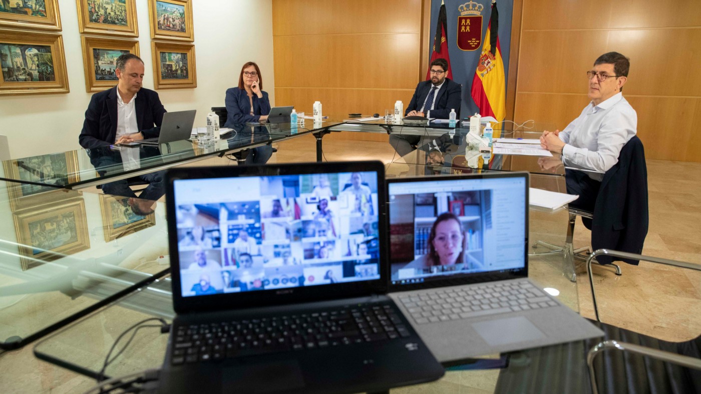 Videoconferencia con los alcaldes