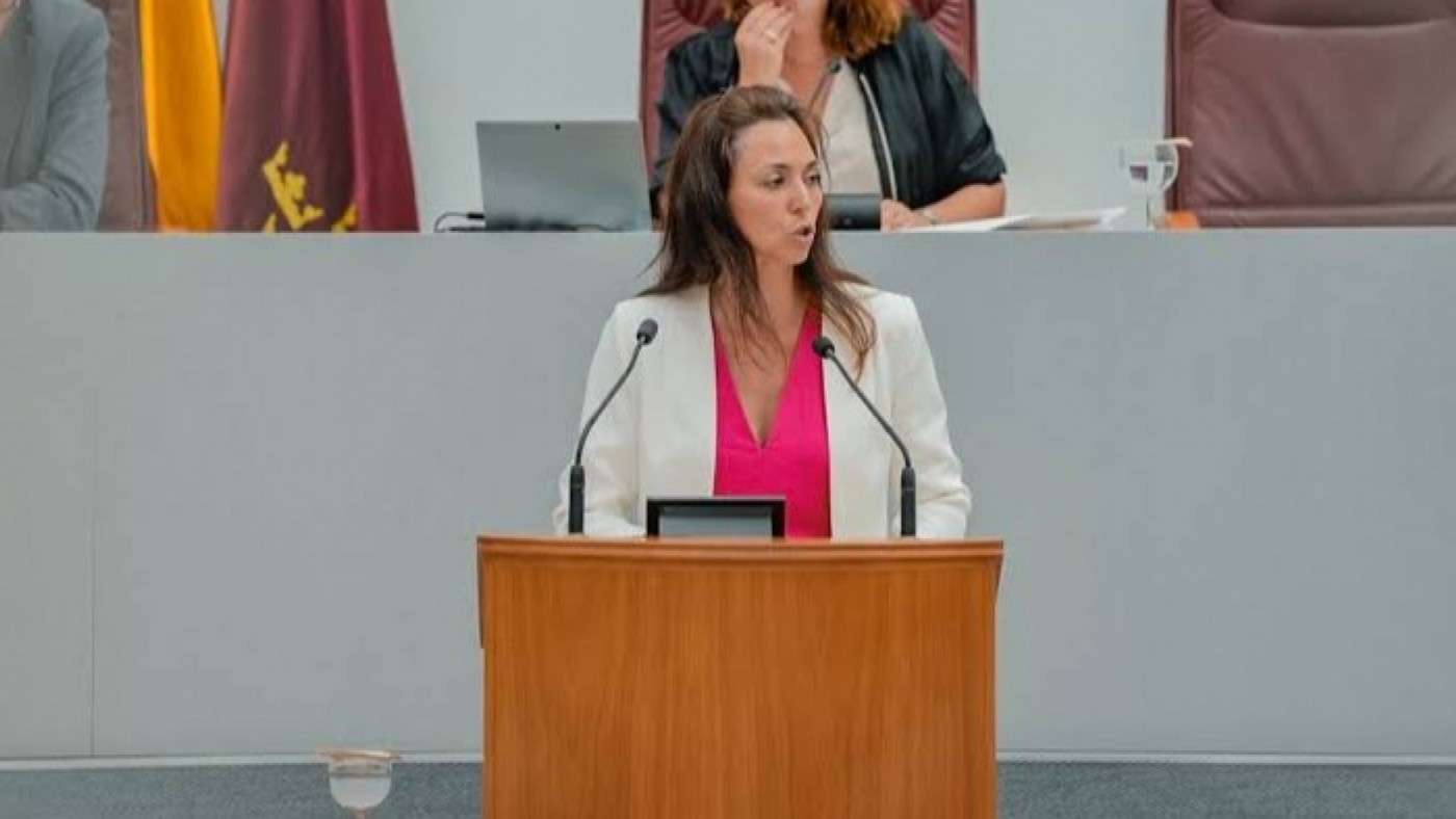 La diputada regional Virginia Martínez propone declarar a Pedro Sánchez persona non grata en la Región de Murcia