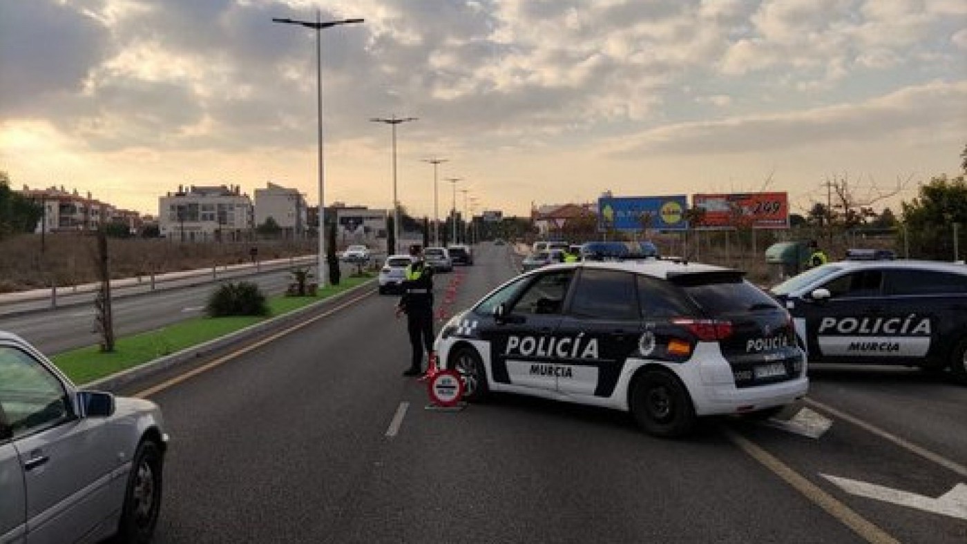control de la policía local de Murcia