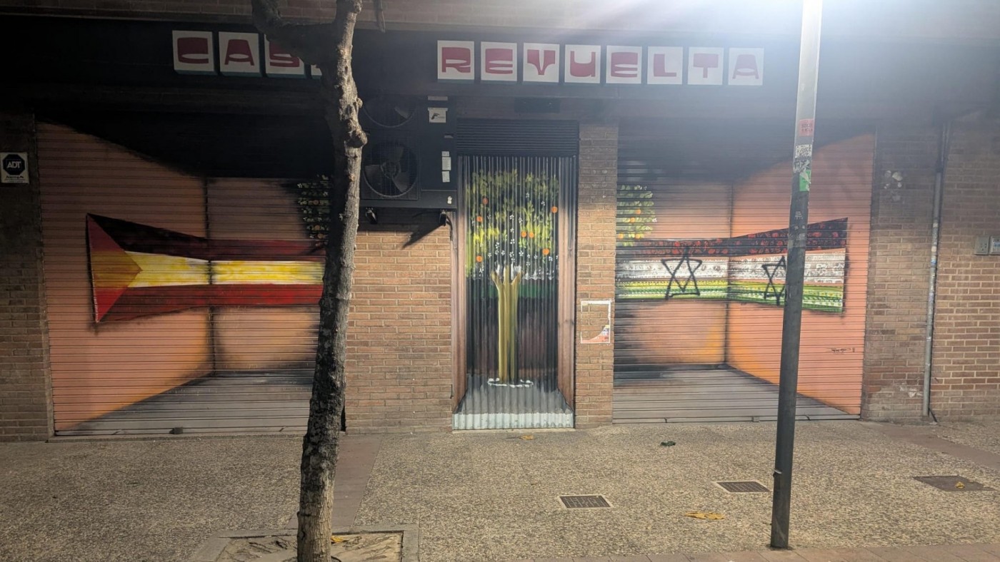 La Policía investiga como posible delito de odio el vandalismo contra un mural palestino en Murcia