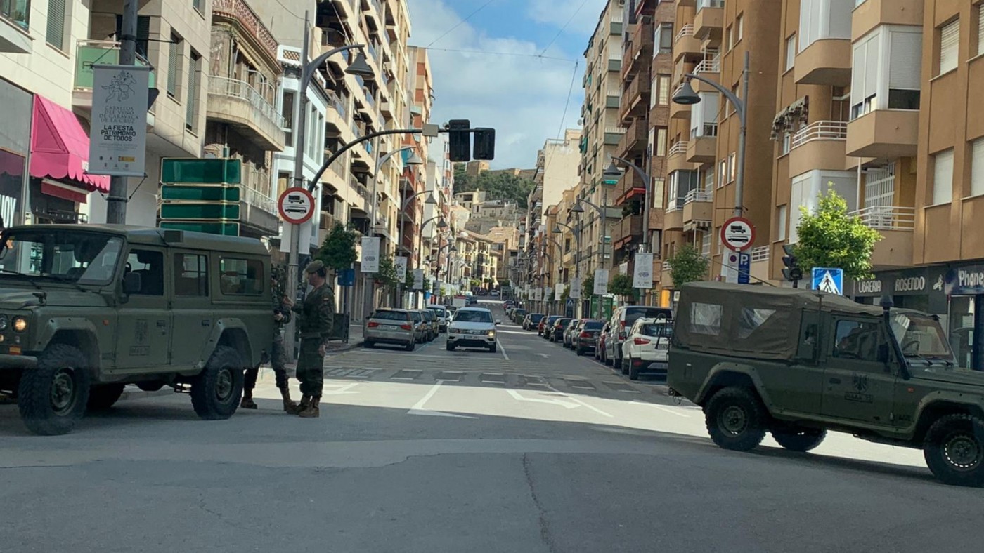 El Ejército en las calles de Caravaca