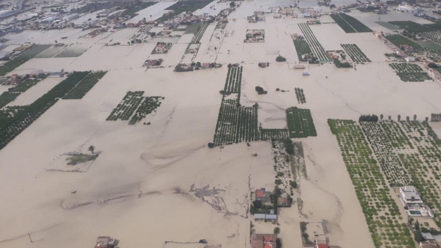 Campos anegados en la provincia de Alicante