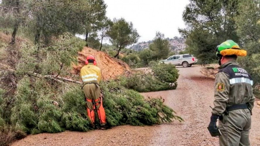 Una carretera cortada en Cartagena y tres en Lorca, Alhama y Murcia afectadas por las lluvias