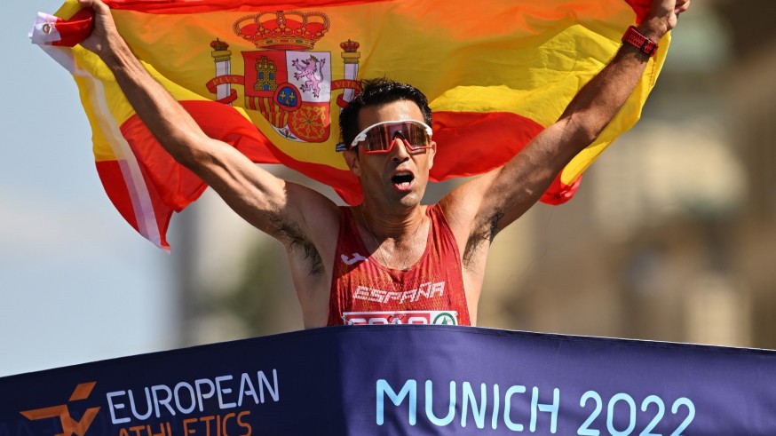 Miguel Ángel López 'vuela' en Múnich y logra el oro en los 35 kilómetros marcha