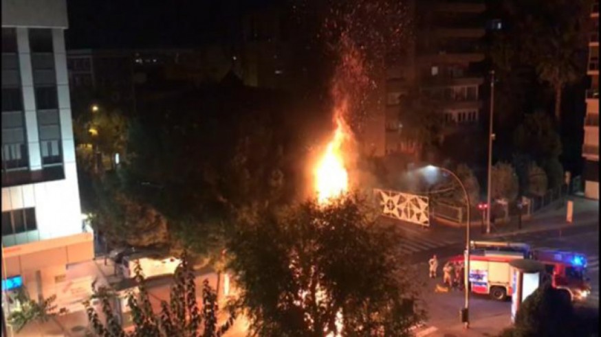 Incendio de contenedores en Murcia