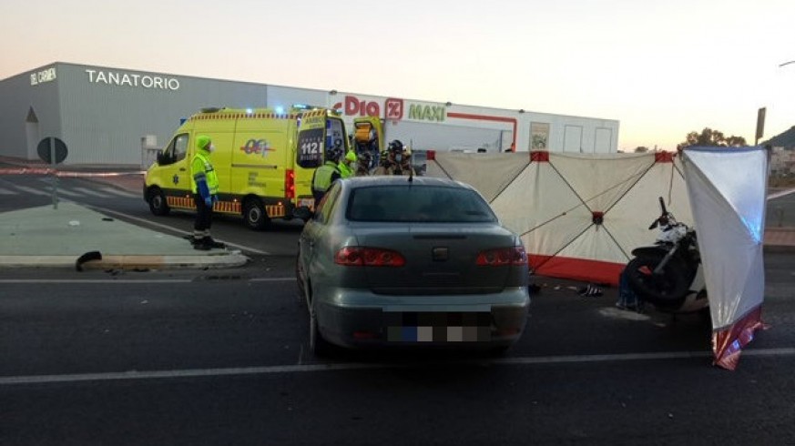 Fallece un motorista tras chocar contra un coche la pedanía murciana de Torreagüera