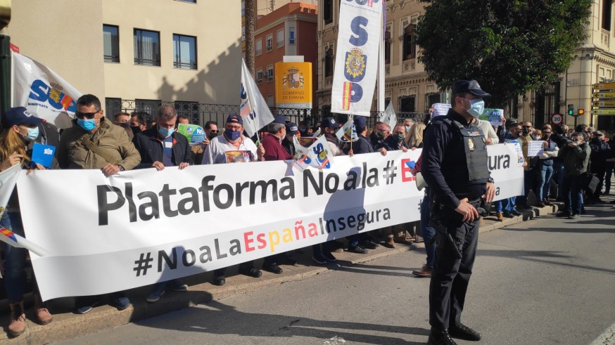 Protestas policiales en Murcia contra la reforma de la 'Ley Mordaza'