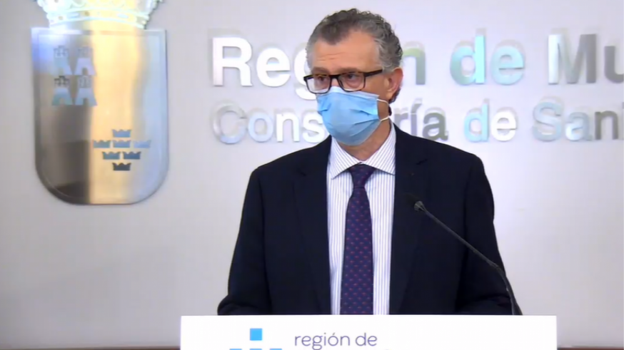 Juan José Pedreño en la rueda de prensa tras el Comité Covid. 