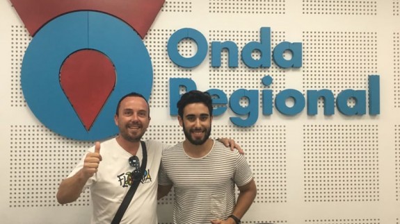 Nacho Garrido y Paco González en el estudio de Onda Regional