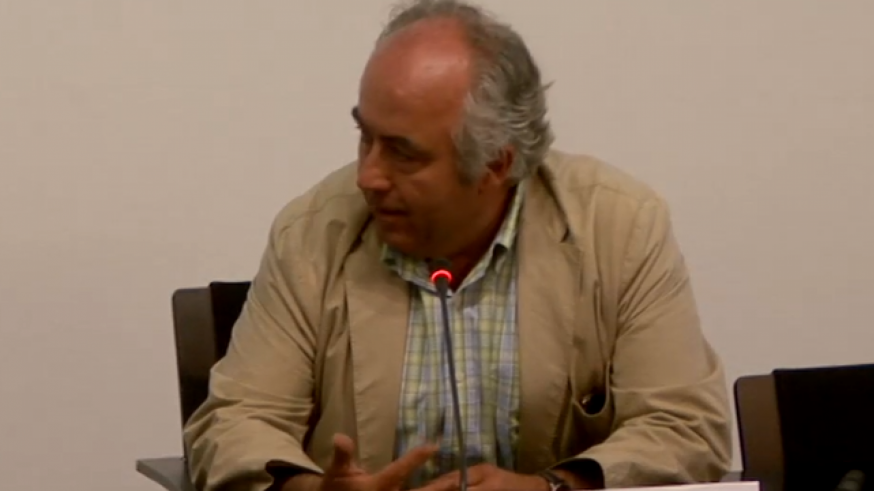 Francisco Carreño en una conferencia de la Universidad de Murcia