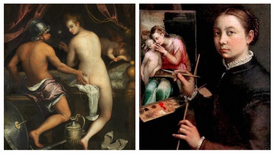 Obras de las pintoras Sofonisba Anguissola y Lavinia Fontana