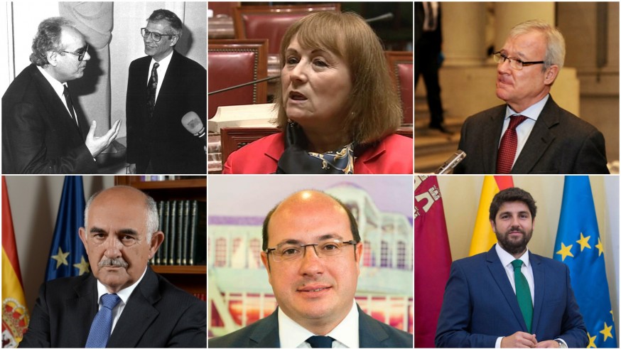 Imagen con los seis presidentes autonómicos desde 1990