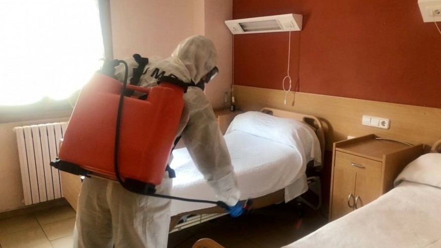 La UME en una de las residencias en las que actúa en España