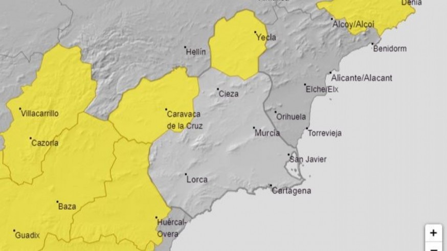 Aviso de nivel amarillo por lluvias y tormentas este martes en el Altiplano y el Noroeste