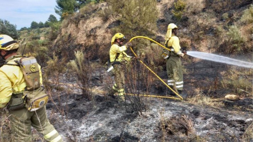 Extinguido un incendio forestal en el Campo de Ricote en el que han ardido 8.500 metros cuadrados