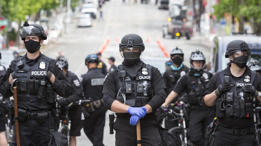 Agentes de la Policía de Seattle en una imagen de archivo. -