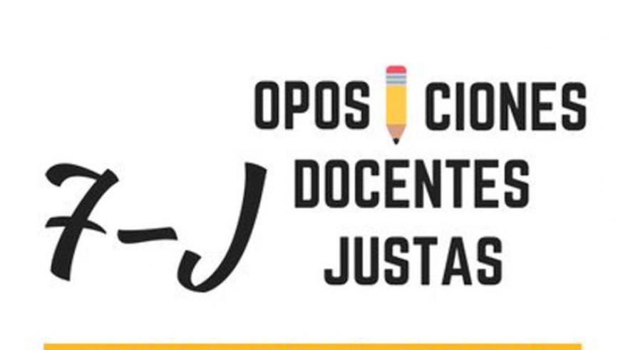 Cartel de la plataforma 7J Oposiciones Justas