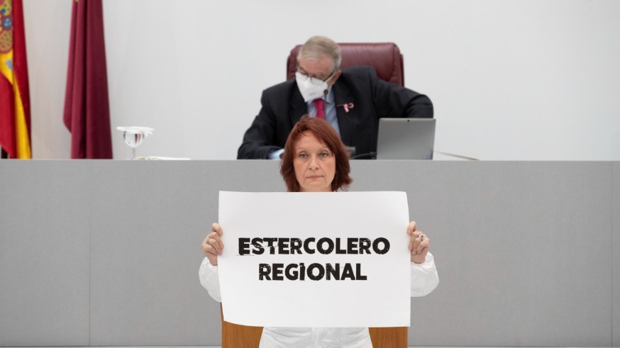 María Marín: "López Miras ha convertido la Asamblea en el estercolero regional"