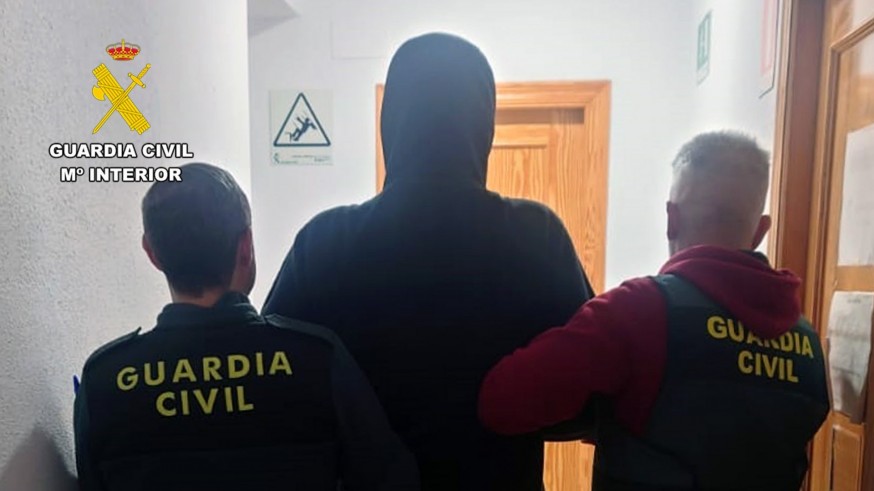 La Guardia Civil detiene a un peligroso delincuente en Mazarrón 