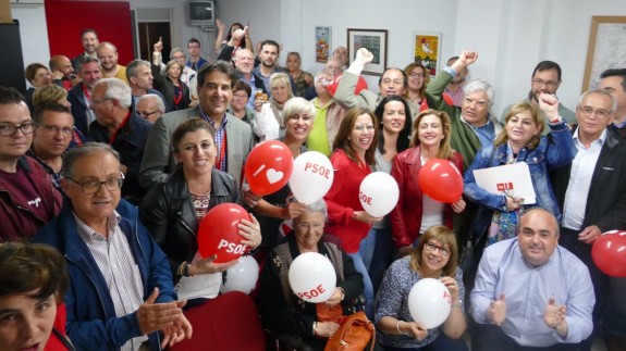 Ambiente en la sede socialista de Cartagena tras conocerse los resultados