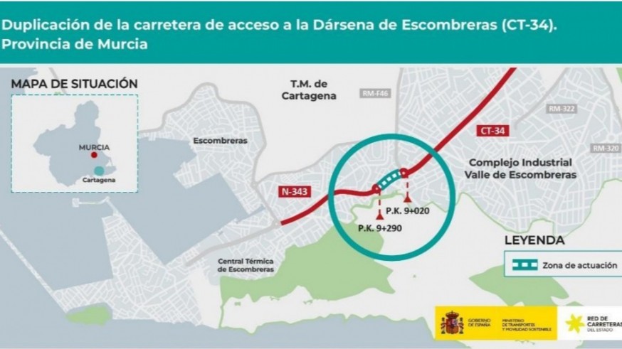 El Ministerio desmantela el paso de ferrocarril en desuso de Escombreras y amplía el acceso por carretera