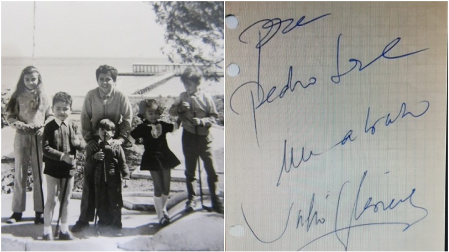 Los Arcos en los años 60, y un autógrafo de Julio Iglesias cuando estuvo en el hotel.