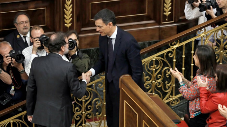Mariano Rajoy y Pedro Sánchez en el Congreso de los Diputados