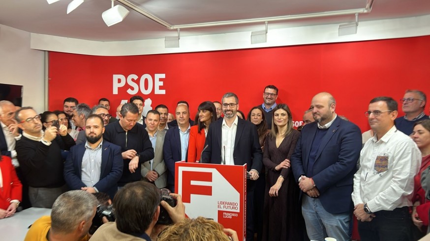 Lucas saca músculo rodeado de cargos orgánicos e institucionales del PSRM-PSOE