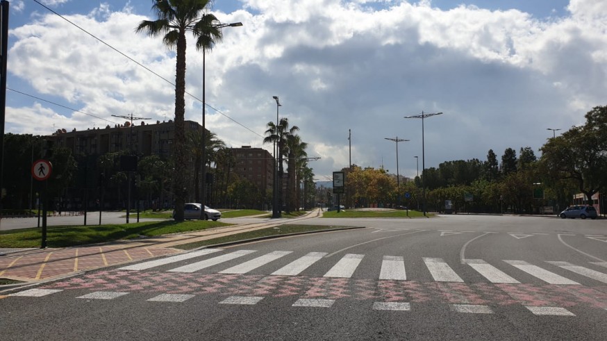 Calles desiertas en Murcia