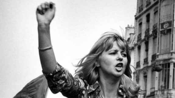 Mujer en protesta del Mayo del 68