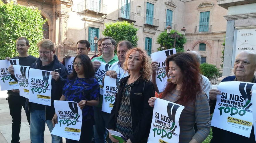 Presentación de las protestas hoy en Murcia