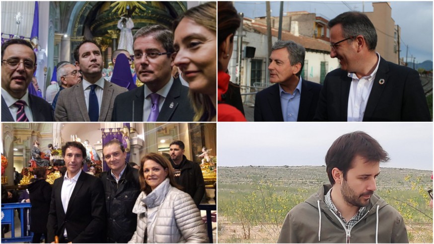 Los candidatos a las elecciones del 28A por la Región de PP, PSOE, C's y Unidas Podemos. ORM
