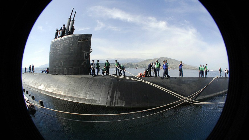 Submarino visto desde escotilla