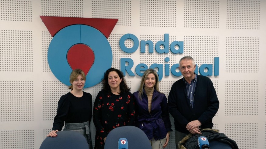 Concha Alcántara, Marta Ferrero, Nieves Iniesta y Miguel Massotti en Onda Regional