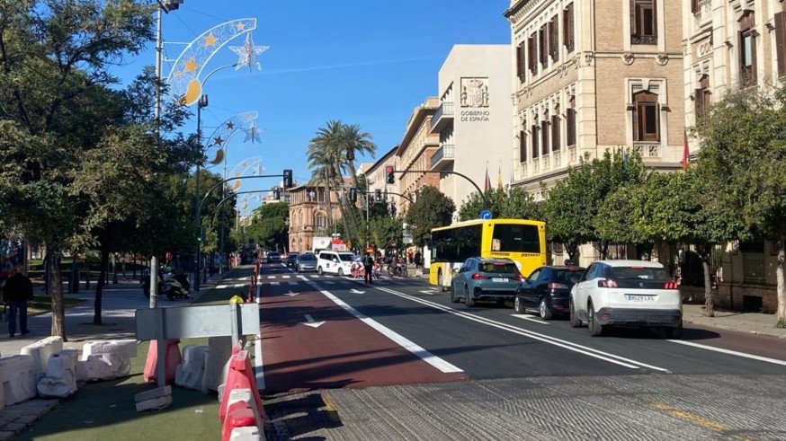 Cambia el sentido del tráfico en la avenida Teniente Flomesta de Murcia