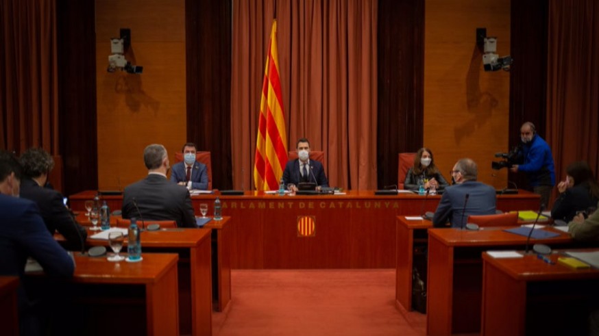  rueda de prensa posterior a la reunión convocada entre el Govern y los partidos catalanes