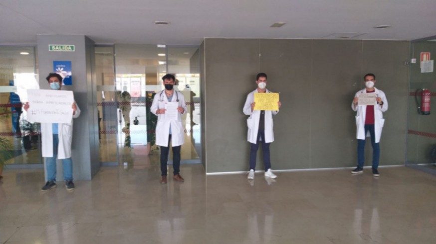 Protesta de los estudiantes de Medicina a principios de octubre