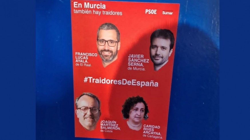 El PSOE denuncia el acoso a diputados con carteles acusándoles de traición