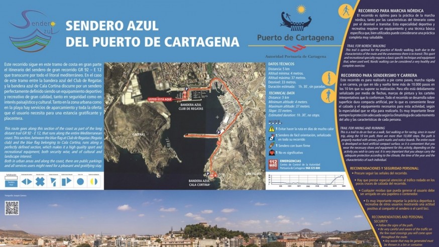 A bordo. El Sendero Azul del Puerto de Cartagena, mejor sendero de España 2025