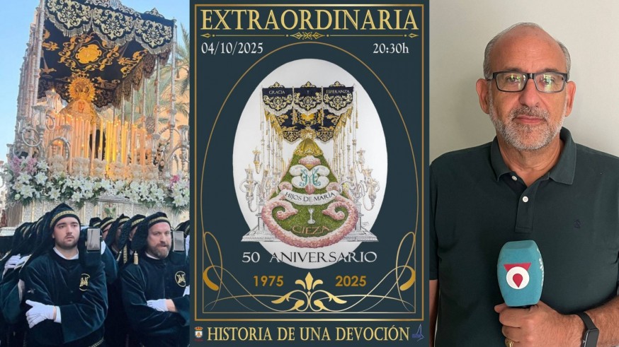 Los Hijos de María de Cieza celebran medio siglo de cofradía y devoción mariana