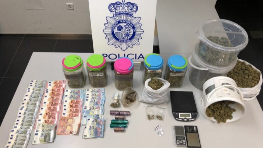 Alijo incautado en la asociación cannábica