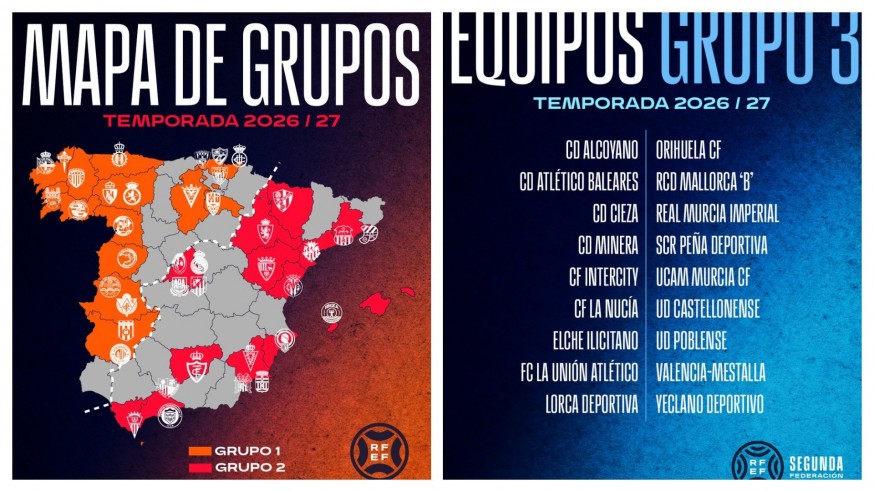 Siete equipos nuevos en el Grupo 2 de Primera RFEF y adiós a los andaluces en Segunda RFEF