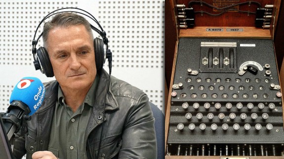 El comisario Ignacio del Olmo y máquina de cifrado Enigma