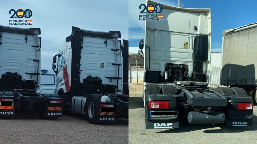 Recuperadas seis cabezas tractoras de camión valoradas en 600.000 euros