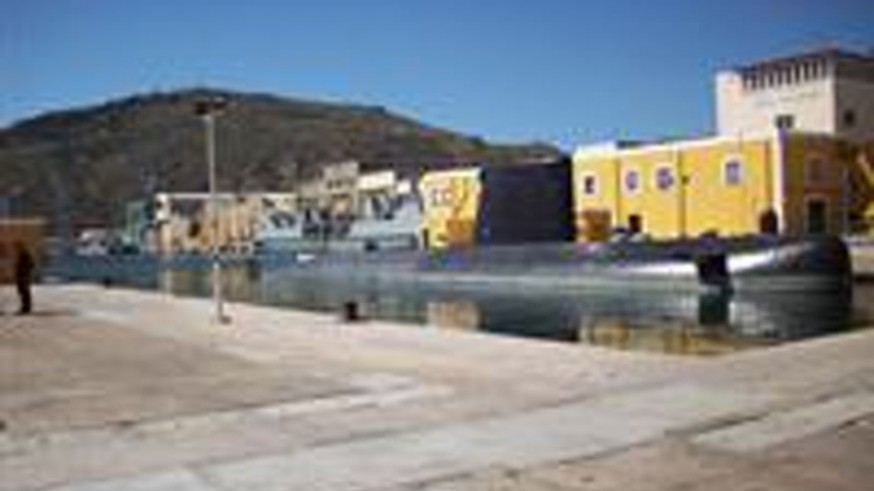 Imagen de la base de submarinos en el Arsenal de Cartagena