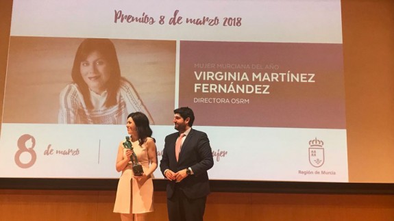 Entrega del premio Mujer Murciana 2018 a Virginia Martínez