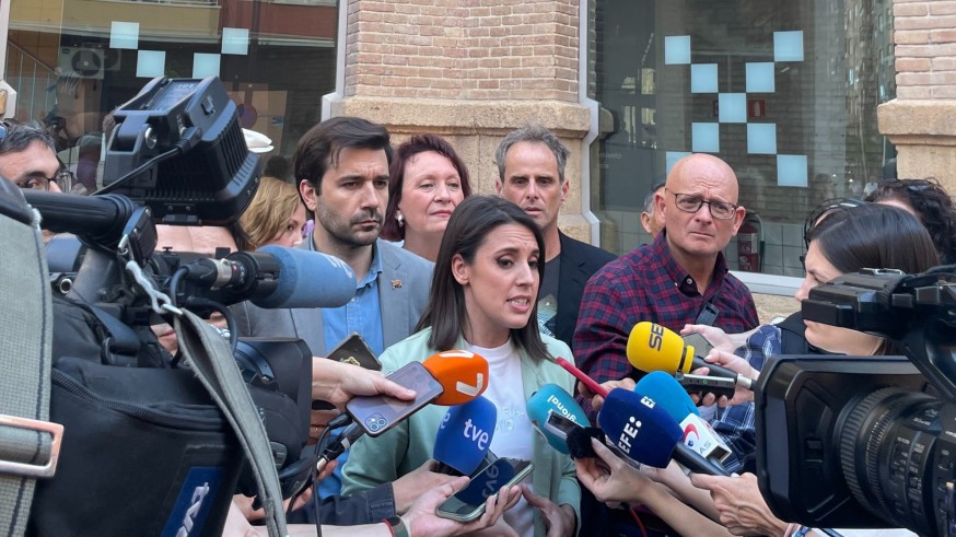 Irene Montero, en Murcia: "En este Gobierno, solamente manda Sánchez"