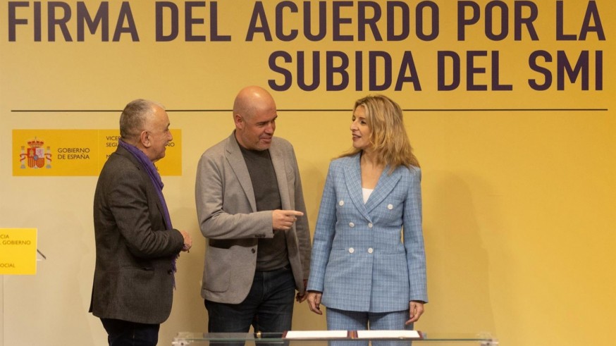 Trabajo pacta con los sindicatos subir el SMI un 3,1% hasta los 1.221 euros